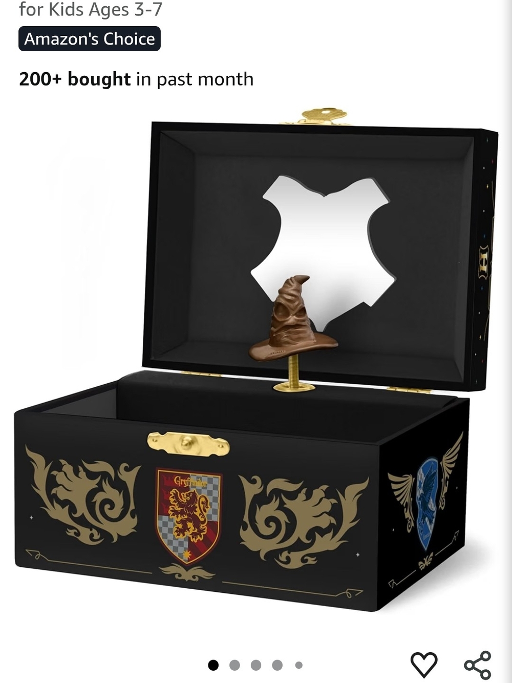 Mini Treasures Harry Potter Musical Spinning Sorting Hat Mirror Jewelry Box